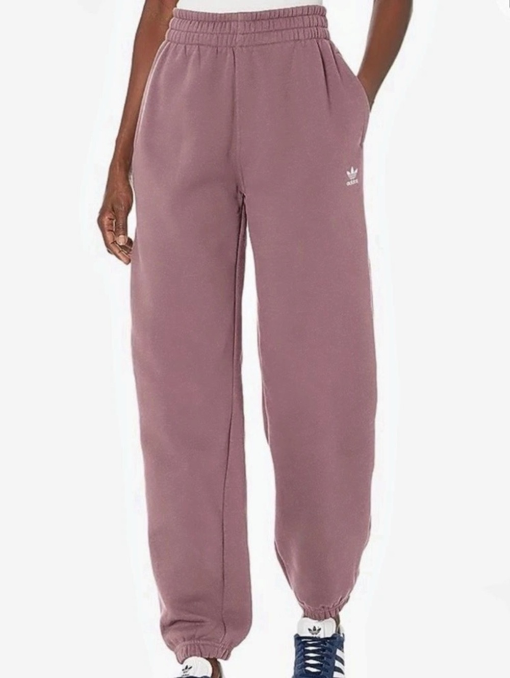 Adidas Originals Adicolor Essentials Fleece Joggers Wonder Oxide Mauve Size M - Picture 2 of 6